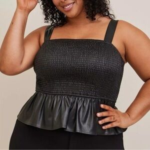 Torrid Black Textured Top 4x
